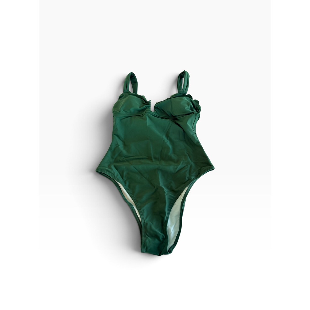 Cupshe Green Scalloped Tummy Control One Piece Swimsuit CAA12E5M005RR Womens M